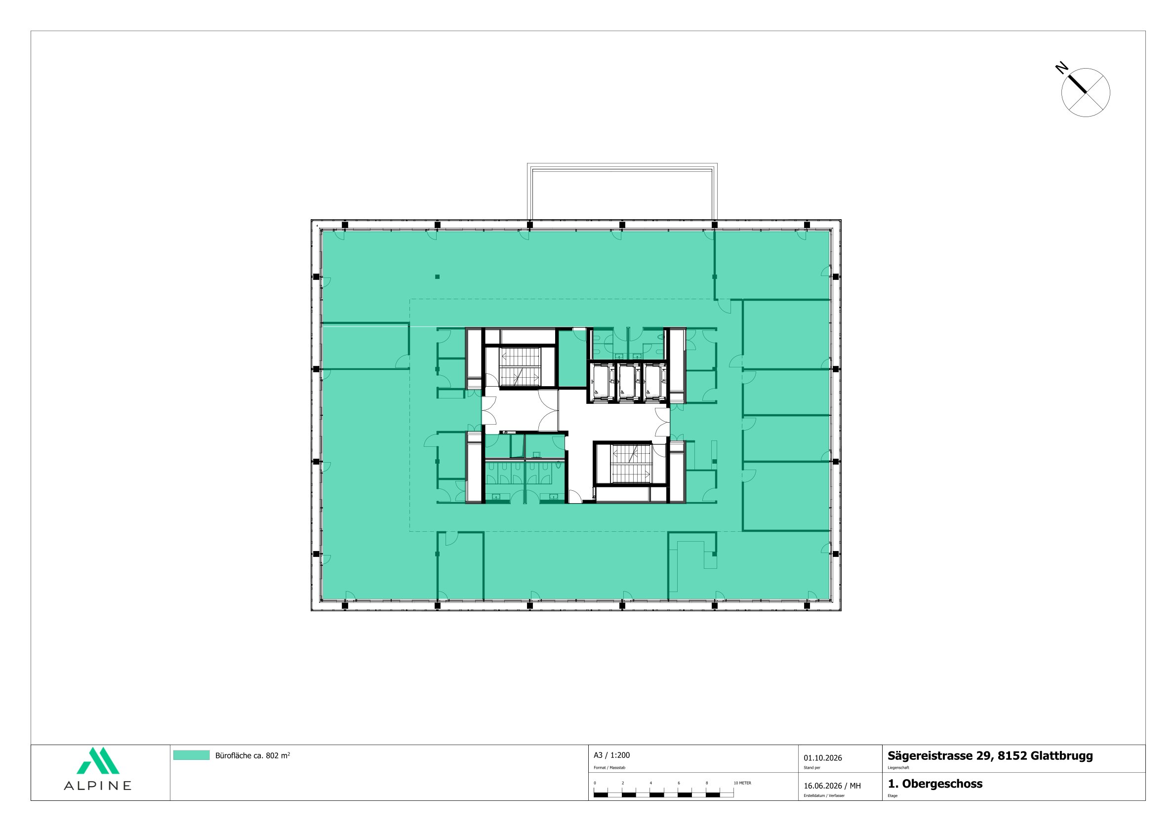 2529 1101 Sae29 Grundrissplan 1 OG