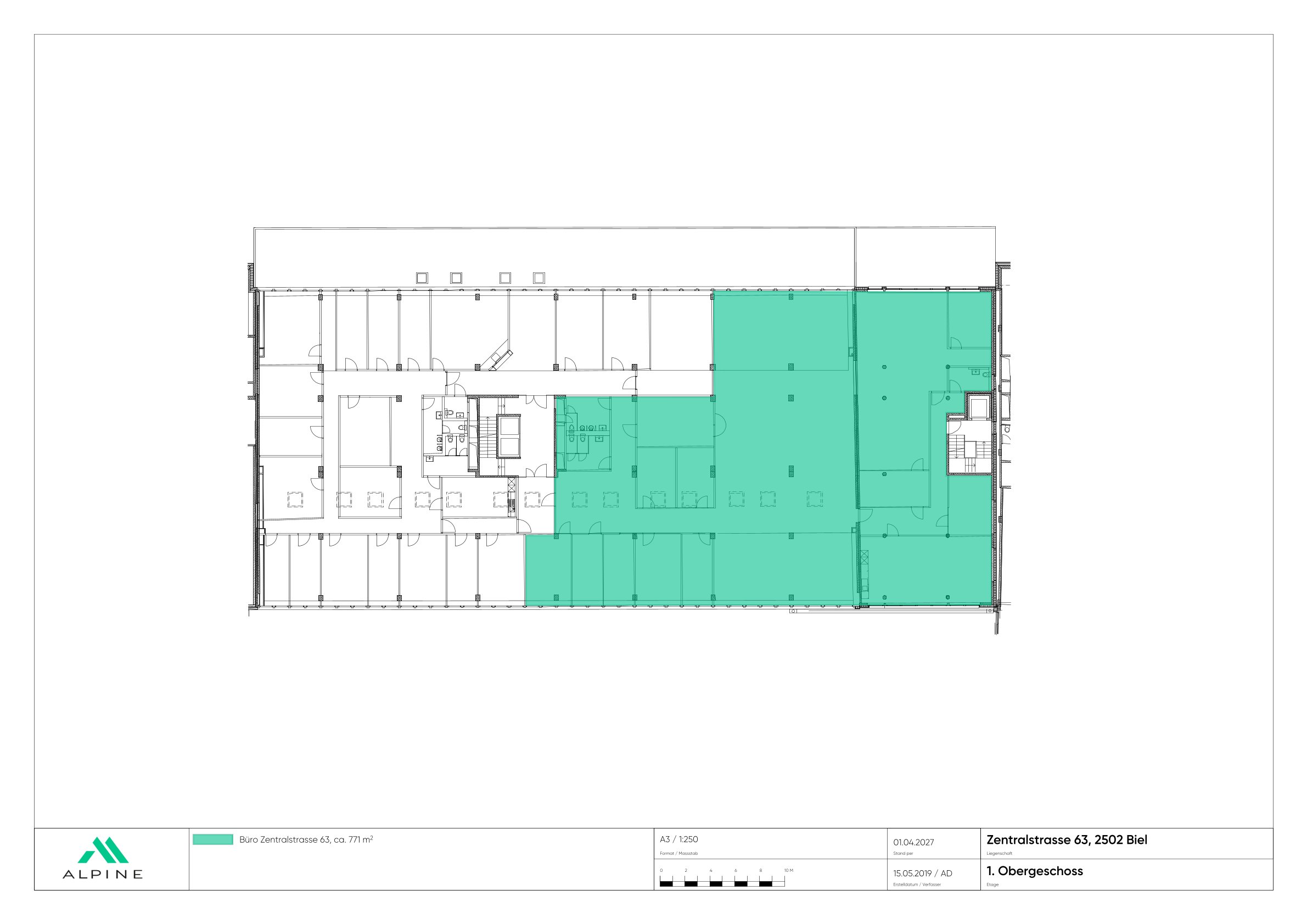 2863 1102 Ze63 Plan Leerstand 1 OG 771m2
