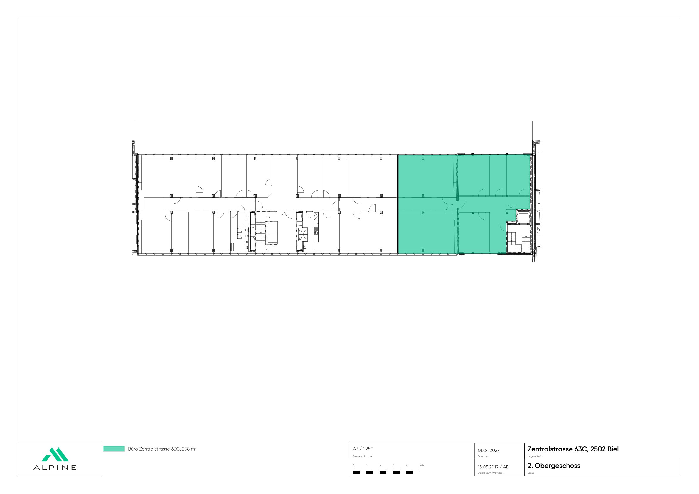 2863 1102 Ze63 Plan Leerstand 2 OG 258m2